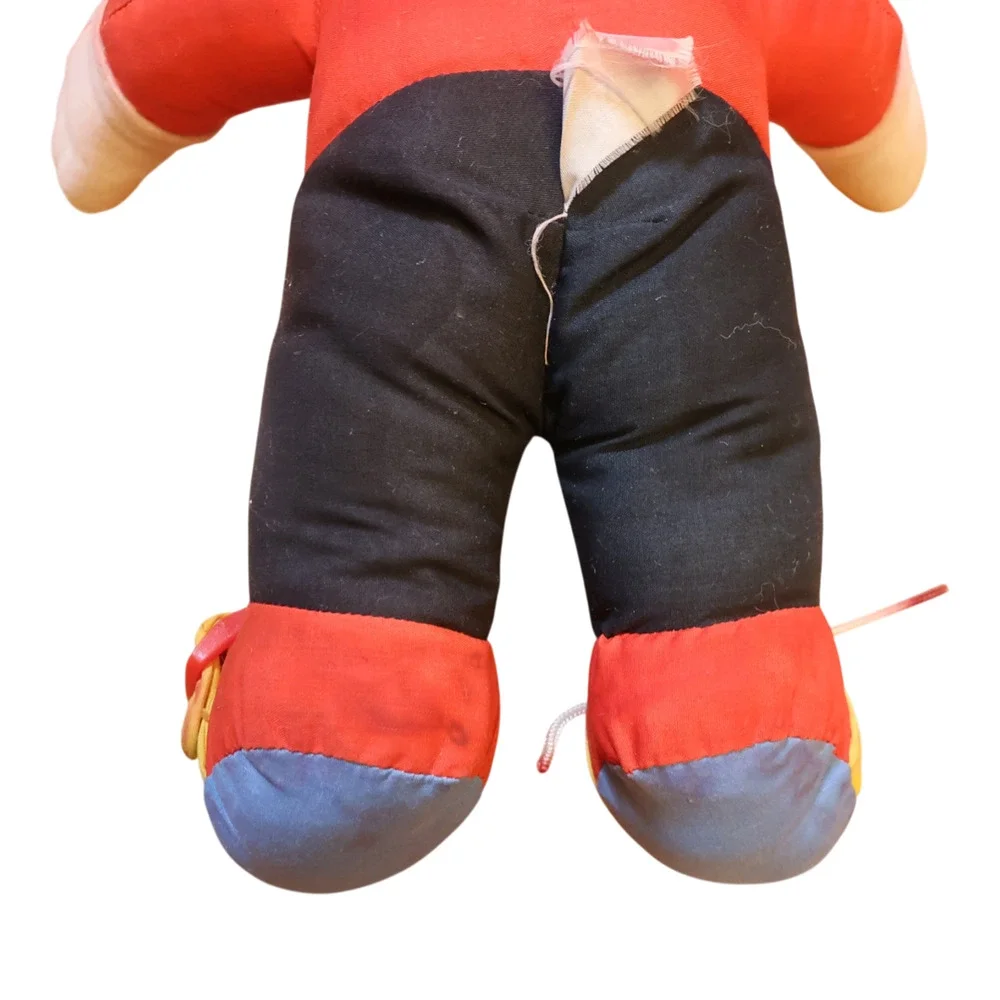 Vintage Mickey Mouse Learning Toy Dress Doll Tie Buckle Zip Button Disney Plush - Picture 10 of 16